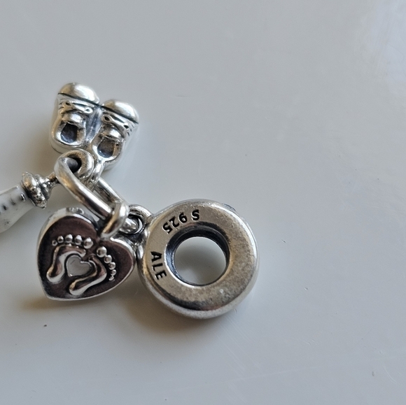 Authentic Pandora Baby Bottle and Shoes Dangle Charm - Picture 4 of 4